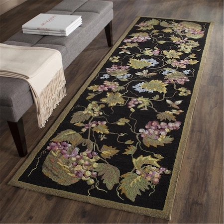 Safavieh Easy Care Runner RugBlack & Multi 2 ft. 6 in. x 10 ft. EZC731A-210